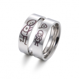 Popular fashion style single row mud stick diamond ring titanium steel rose gold plated ring