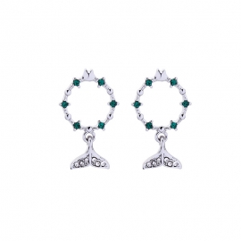 Creative small fresh and cute small fish diamond earrings earrings female niche design korean style earrings