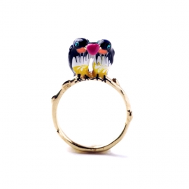 Fresh little swallow enamel glaze ring ring female simple hundred matching accessories european and american fashion