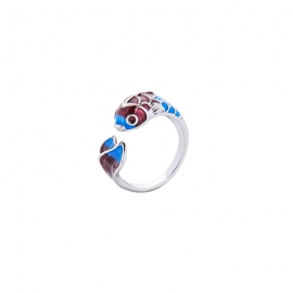 Korean version of creative temperament jewelry personality all-match dripping open jewelry female cute net red fish ring