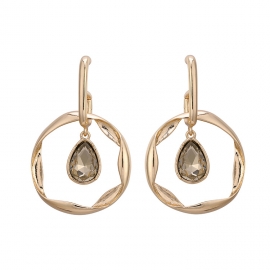 Cross-border hot sale earrings europe and america minimalist retro fashion ring pendant earrings 925 silver needle inlaid zircon earrings women