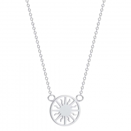 Fashion simple style cross-border jewelry ladies hollow ring sun pendant necklace