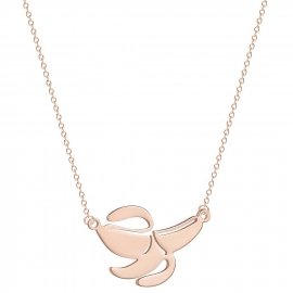 Fashion trendy ladies stainless steel peeled banana pendant necklace