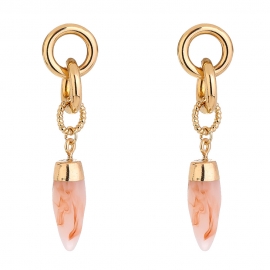 Creative design pink bullet earrings metal hoop trend new ladies earrings factory direct sales