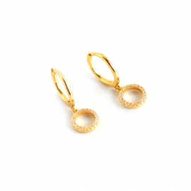 S925 silver earrings female european and american diamonds ins hot selling personality wild circle earrings earrings