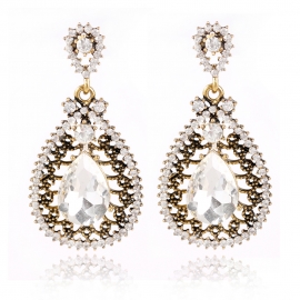 Temperament earrings european and american new water drop earrings creative fashion crystal earrings