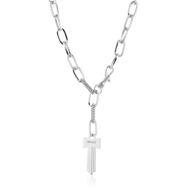 European and american luxury heavy industry department diamond chain key necklace fashion retro net red hip hop clavicle chain