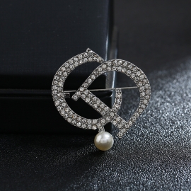 European and american fashion clothing creative chain brooch ancient gold peacock drip brooch