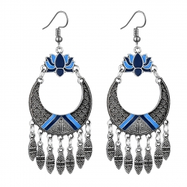 New fashion earrings jewelry retro tassel earrings bohemian ethnic style lotus dripping earrings