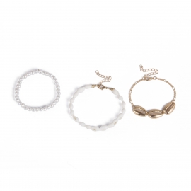 Personality multi-layer pearl geometric jewelry female creative ocean shell conch temperament bracelet