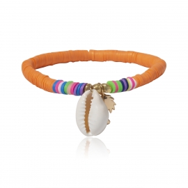 European and american cross-border jewelry color handmade geometric simple jewelry female ethnic style shell coconut soft pottery bracelet