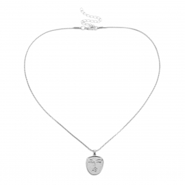 European and american cross-border jewelry, popular all-match geometric and beautiful fashion items for women, simple pearl sticks and sticks multi-layer necklace