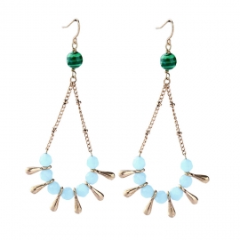 Long earrings wholesale european and american popular style accessories factory direct sales water drop temperament alloy ladies retro earrings