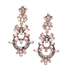 European and american style fashion accessories factory direct sales ladies diamond hollow fresh earrings long alloy earrings