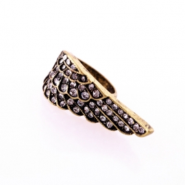 Beauty fashion jewelry wholesale retro diamond wing ring ring ring unisex