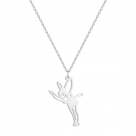 Cross-border hot-selling jewelry in japan and south korea angel little girl pendant stainless steel necklace