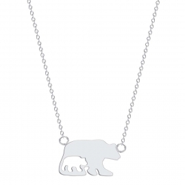 Cross-border hot selling jewelry ladies hollow bear pendant necklace