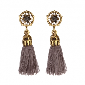 Korean earrings long fringed pop earrings female fringed diamond all-match earrings small jewelry factory direct sales