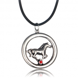  necklace women hot new round horse diamond jewelry