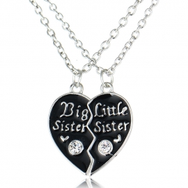 Best selling good friends necklaces in europe and america, peach heart diamond sisters pendant set ornaments, womens accessories wholesale