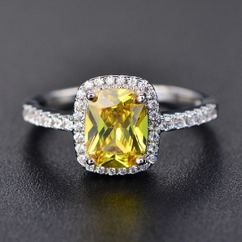 Elegant high quality fashion zircon s925 silver ring