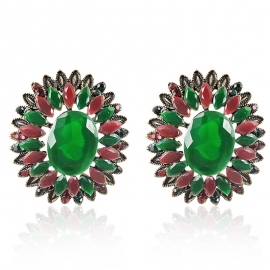 Womens long oval earrings accessories alloy earrings