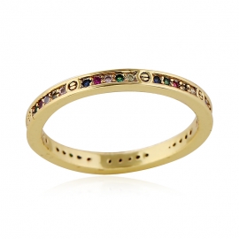 Colorful zircon womens fashion ring