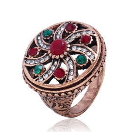Accessories creative hot ring european and american fashion popular ring retro hollow flower ring