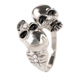 European and american personality micro-inlaid jewelry trend street hip-hop ring non-mainstream skull mens ring