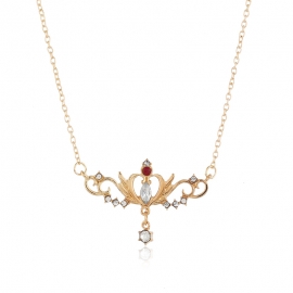 European and american fashion simple new clavicle chain short necklace pendant sweater chain ladies crystal multi-layer necklace