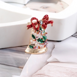Creative christmas bell brooch
