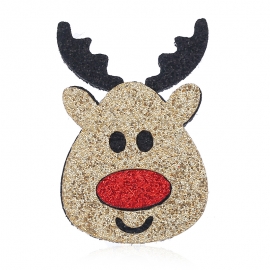 European and american retro fabric exquisite christmas deer head brooch creative gifts exquisite pin ornaments