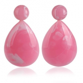 European and american exaggerated big-brand resin drop gemstone earrings earrings female fashion bohemian cross-border exclusive supply