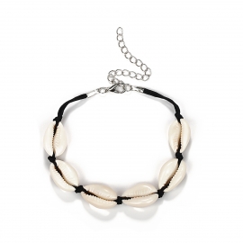 European and american cross-border jewelry, personalized creative hawaiian style casual jewelry, shell hand-woven bracelet