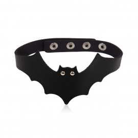 European and american cross-border jewelry, exaggerated retro halloween necklace female personality bat and skull mix and match punk collar
