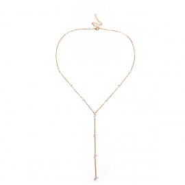 European and american cross-border jewelry, simple street shooting, summer wild business items, crystal flashing diamond word tassel necklace female