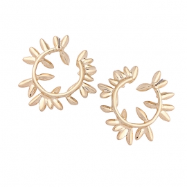 Creative alloy plating wreath earrings women european and american retro fashion all-match earrings