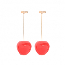Korean version of super fairy face thin earrings fresh wild fruit earrings female new net red cherry earrings