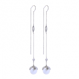 925 silver needle super long fruit diamond earrings earrings female japanese and korean fashion earrings