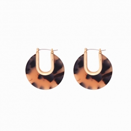 European and american style earrings female simple acrylic plate earrings fashion temperament net red trendy wild earrings