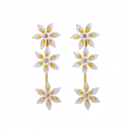 925 silver needle small fresh girl dripping flower earrings female japanese and korean trend style student earrings