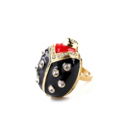 Cross-border popular jewelry wholesale simple cute ladybug generous ladies ring