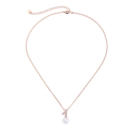 Simple pearl pendant ladies necklace temperament korean fashion trendy short clavicle chain