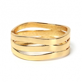 Cross-border sources of new bracelets european and american popular alloy jewelry wave hollow wide side bracelet manufacturers wholesale