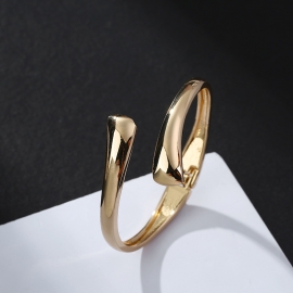 Hot selling jewelry european and american minimalist line symmetrical spring gold-plated mirror ladies bracelet wholesale
