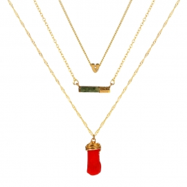 European and american bohemian simple jewelry festive cylindrical white coral pendant multilayer necklace