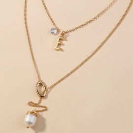 European and american personality creative tassel pendant multi-layer accessories fashion street shooting natural freshwater pearl necklace ins