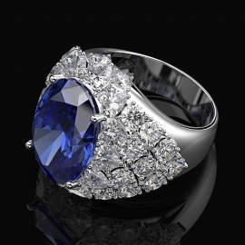 Elegant high quality fashion zircon s925 silver ring