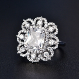 Elegant high quality fashion zircon s925 silver ring