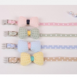 The new summer polka dot bow collar